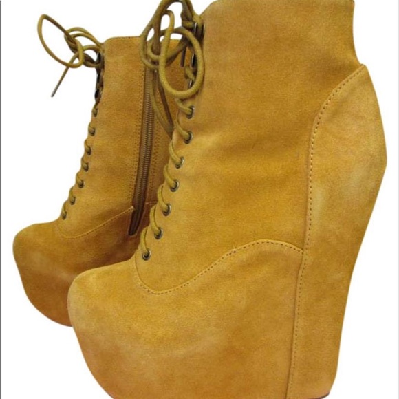 🤍 EUC Jeffrey Campbell Damsel Stacked Side Zip Boots - Picture 4 of 9